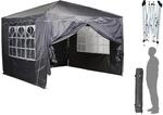 CHILLROI Faltpavillon Dachfl&auml;che 300 x 300 cm Anthrazit 200g/m&sup2; inklusive 4