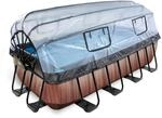 EXIT Frame Pool 400x200x100cm mit Sandfilterpumpe und Abdeckung, versch.