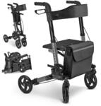 Juskys Rollator Vital faltbar, leicht & h&ouml;henverstellbar aus Aluminium bis 130 kg