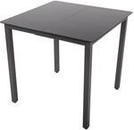 VCM Gartentisch aus Glas und Aluminium Esstisch ca. H. 73 x B. 80 x T. 80 cm 