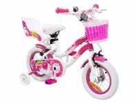 Actionbikes Kinderfahrrad Unicorn 12 Zoll, Pink, Einhorn-Design, Puppensitz,