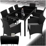 tectake&reg; Rattan Sitzgruppe, f&uuml;r 8 Personen, UV-best&auml;ndig, inklusive Schutzh&uuml;lle