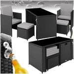 tectake&reg; Rattan Sitzgruppe, f&uuml;r 2 bis 4 Personen, UV-best&auml;ndig, inklusive