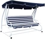 DEGAMO Dachplane f&uuml;r Hollywoodschaukel MIAMI 228x120cm, dunkelblau
