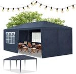 Juskys Partyzelt 3x6 m in Blau mit Dach & Seitenw&auml;nden &ndash; 18 m&sup2; Grundfl&auml;che &ndash;