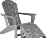 tectake® Gartenstuhl mit Fußablage, im Adirondack-Stil, hohe Rückenlehne und