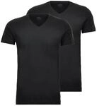 Body Fit V-Neck T-Shirt 2P Herren T-Shirt