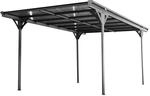 Westmann Aluminium Flachdach Carport Helsinki 15 m&sup2; anthrazit inkl. Regenrinne