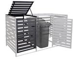 XL 1er-/2er-M&uuml;lltonnenverkleidung Erweiterung MCW-H62, M&uuml;lltonnenbox, 114x67x97cm