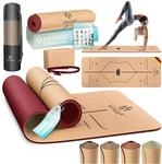 KESSER&reg; Yogamatte Kork Inkl. Tragegurt Tasche & Yoga-Block Gymnastikmatte Yoga...