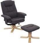 Relaxsessel H56, Fernsehsessel TV-Sessel mit Hocker, Stoff/Textil, MVG-zertifiziert ~