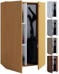 VCM Holz Besenschrank Staubsauger Putzschrank Haushaltsschrank Dreht&uuml;ren Lona L