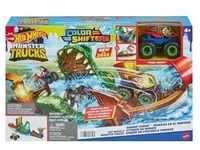 Mattel HGV14 - Hot Wheels - Monster Trucks - Color Shifters - Sumpf-Attacke, Spielset