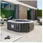 HOME DELUXE Outdoor Whirlpool DROP inkl. Abdeckung - ?185 cm Schwarz f&uuml;r 6 Personen