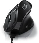 CSL ergonomische Maus kabelgebunden, 125 dpi, Vertikal Maus mit OLED-Display