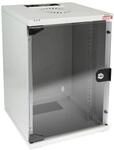 HMF Serverschrank 634 Netzwerkschrank 10" 6HE 9HE 12HE Wandgeh&auml;use 10 Zoll Rack