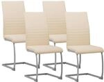 Albatros Freischwinger St&uuml;hle 4er Set MURANO, Beige - Esszimmerstuhl...