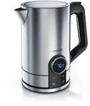 Arendo Wasserkocher Edelstahl, 1,7 Liter 2200W mit Temperatureinstellung und