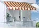 Spettmann Fallarmmarkisen Gestell silber, 250x160 cm Dessin 5996 gelb/rot
