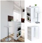 VICCO Bartisch Bar Tresen Wei&szlig; Bartresen Stehtisch Tisch Tresentisch Bistrotisch