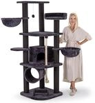 HAPPYPET Kratzbaum f&uuml;r Katzen gro&szlig; 181 cm hoch - Stabiler Kletterbaum Katzenbaum,