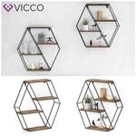 VICCO Loft Wandregal FYRK Gew&uuml;rzregal Industrial K&uuml;chenregal eckig B&uuml;cherregal