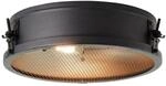 BRILLIANT Lampe, Zois Deckenleuchte 34cm schwarz korund, Metall, 2x A60, E27,