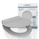 SCH&Uuml;TTE Duroplast WC-Sitz SLIM GREY, mit Absenkautomatik und Schnellverschluss