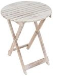 VCM Klapptisch Beistelltisch klappbar Blumentisch ca. 3kg Holz geflammt rund &Oslash;
