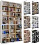 VCM Holzregal stehend platzsparender CD-Schrank f&uuml;r 1080 CDs oder 504 DVDs 