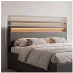 Juskys Polsterbett Lyon 180x200 cm mit Lattenrost, Bettkasten & LED Beleuchtung -