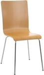 CLP Besucherstuhl Pepe I Ergonomisch Geformter Lehnstuhl Mit Holzsitz I Stabiles