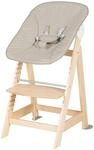 Treppenhochstuhl 'Born Up' Set 2in1, 'Greyish gesteppt', Hochstuhl mit Liegefunktion