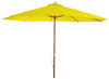 Sonnenschirm Lissabon, Gartenschirm Marktschirm, Ø 3,5m Polyester/Holz 7kg ~ gelb