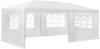 tectake® Pavillon Vivara 6x3m mit 5 Seitenteilen - weiß