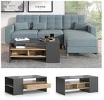 Vicco Couchtisch Sofatisch Kaffeetisch Fabien Eiche Anthrazit Wohnzimmer Tisch 110x45
