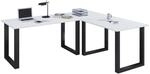 VCM VCM Holz Schreibtisch Eckschreibtisch schlicht 130x130 L Form links oder