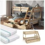 VitaliSpa Hochbett Kinderbett Spielbett Everest Natur modern 140x200 Massivholz