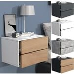 VCM Nachtschrank Wandschublade Wandboard Nachttisch Ma&szlig;e ca H. 30 x B. 45 x