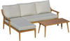 Outsunny Gartenmöbel Set mit Sitzkissen natur 138B x 74,5T x 72H cm