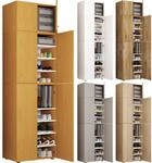 VCM Holz-Schuhschrank Ma&szlig;e: H. 200 x B. 70 x T. 39 cm Allzweckschrank 9