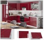 VICCO H&auml;ngeschrank 60cm (flach) Bordeaux Hochglanz K&uuml;chenschrank Dunstabzug