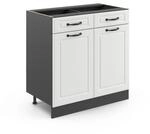 Vicco Schubunterschrank 80 cm Anthrazit K&uuml;chenschrank Unterschrank K&uuml;chenzeile