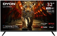 DYON Ultimax 32H-TI-W, 32 Zoll, Smart TV (Netflix, Prime Video, Samsung TV Plus,