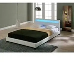 LED Polsterbett Paris 160x200cm Wei&szlig; [Corium]