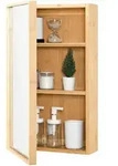 Spiegelschrank Ikorfat 60,5 x 35 x 14 cm Bambus Natur [en.casa]