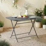 Klapptisch Sande Stahl 110x70x71 cm Schwarz [en.casa]