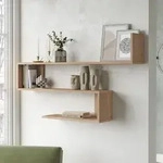 Wandregal Kitee 120 x 14,5 x 71,5 cm Eiche [en.casa]