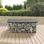 Gabionenbank Friesland WPC 100x45x30 cm Grau pro.tec