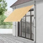 Klemmmarkise Stem 350x120x220-309 cm Gelb / Wei&szlig; [pro.tec]